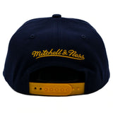 Men's Golden State Warriors 2 Tone Navy/Gold HWC Mitchell & Ness Snapback Hat - Pro Jersey Sports
