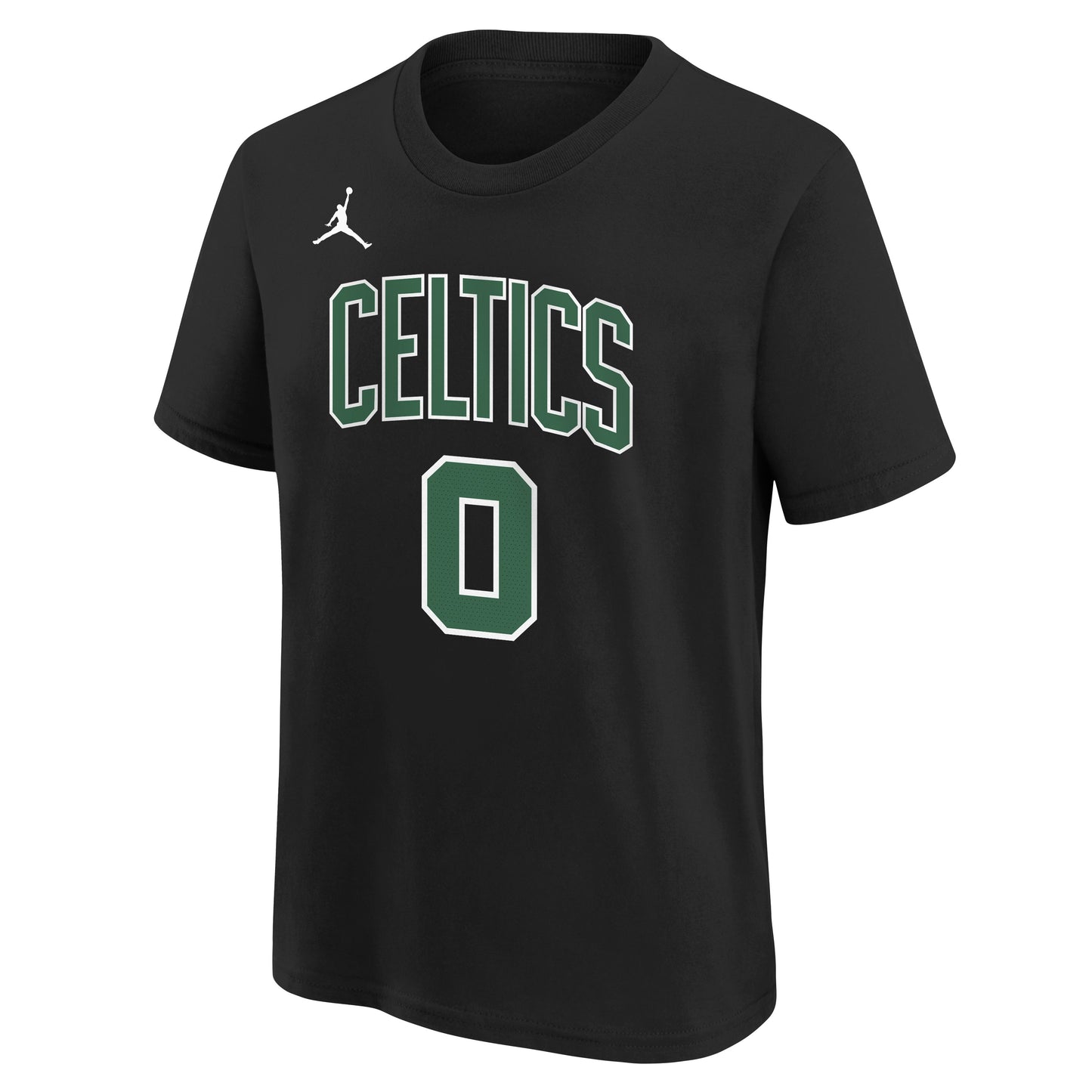 Youth Jumpman Jayson Tatum Boston Celtics Statement Black Icon Name & Number T-Shirt