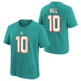 Youth Miami Dolphins Tyreek Hill Nike Aqua Player Pride Name & Number T-Shirt - Pro Jersey Sports