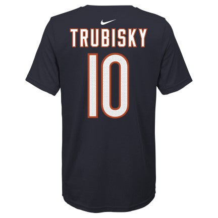 Youth Chicago Bears Mitchell Trubisky Nike Navy Player Pride Name & Number Performance T-Shirt