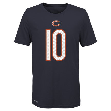 Youth Chicago Bears Mitchell Trubisky Nike Navy Player Pride Name & Number Performance T-Shirt