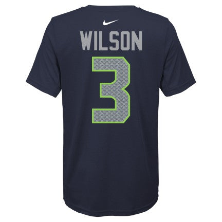 Youth Seattle Seahawks Russell Wilson Nike Navy Player Pride Name & Number Performance T-Shirt