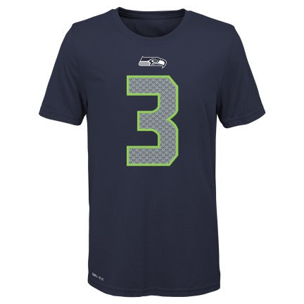 Youth Seattle Seahawks Russell Wilson Nike Navy Player Pride Name & Number Performance T-Shirt