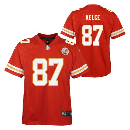 Youth Kansas City Chiefs Travis Kelce Nike Red Game Jersey