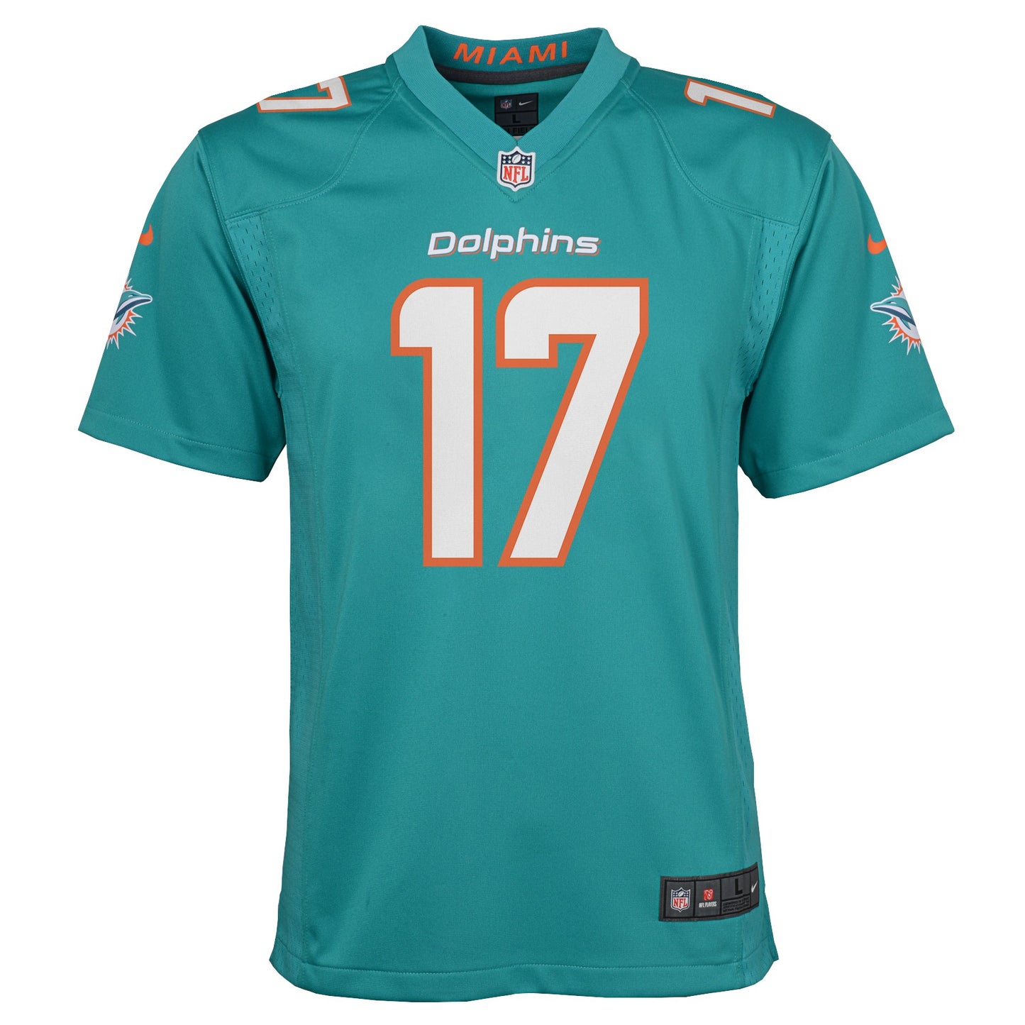 Youth Jaylen Waddle Miami Dolphins Nike Aqua Game Replica Jersey