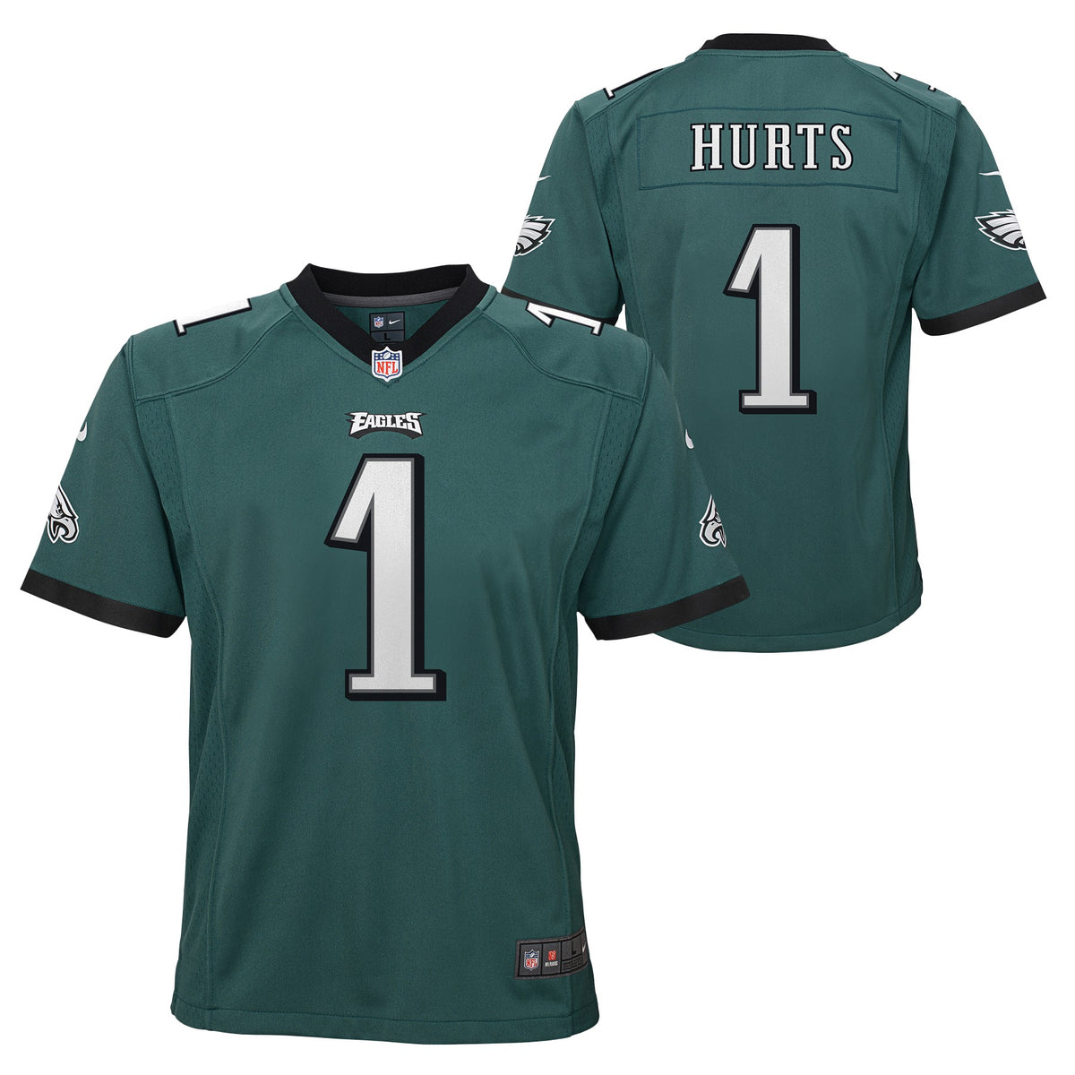 Youth Jalen Hurts Philadelphia Eagles Green Nike Game Jersey - Pro Jersey Sports