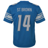 Youth Detroit Lions Amon-Ra St. Brown Nike Blue Game Jersey - Pro Jersey Sports