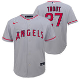 Youth Los Angeles Angels Mike Trout Nike Gray Road Replica Player Jersey - Pro Jersey Sports