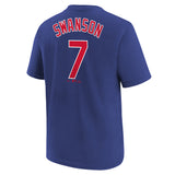 Youth Chicago Cubs Dansby Swanson Nike Royal Blue Name & Number T-Shirt - Pro Jersey Sports