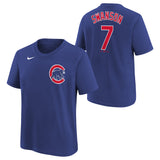 Youth Chicago Cubs Dansby Swanson Nike Royal Blue Name & Number T-Shirt - Pro Jersey Sports