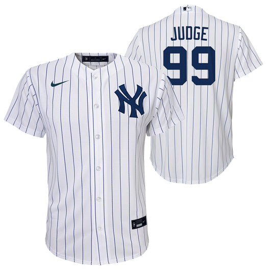 Youth Aaron Judge New York Yankees White Home Replica Player Jersey