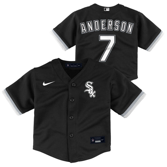 Infant Tim Anderson Chicago White Sox Nike Home Black Replica Team Jersey