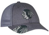 Mens Chicago Blackhawks adidas Gray Travel & Training Slouch Adjustable Hat - Pro Jersey Sports