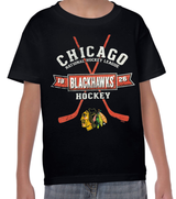 Chicago Blackhawks Child Outerstuff Black Playmaker T Shirt - Pro Jersey Sports