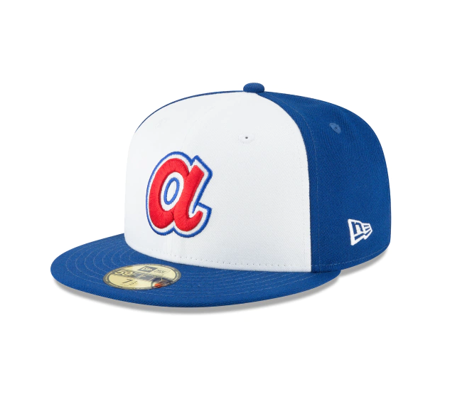 Men's Atlanta Braves Cooperstown Collection White/Royal 59Fifty Fitted Hat