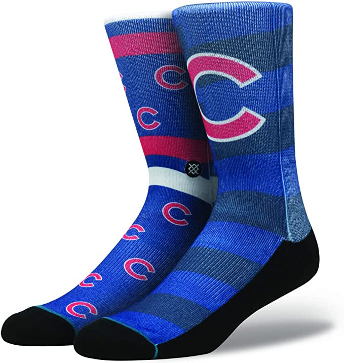 Chicago Cubs Royal Splatter Socks