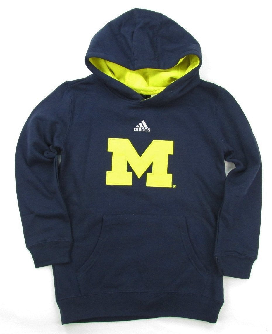 Michigan Wolverines Adidas Youth Blue Classic Pullover Hoodie