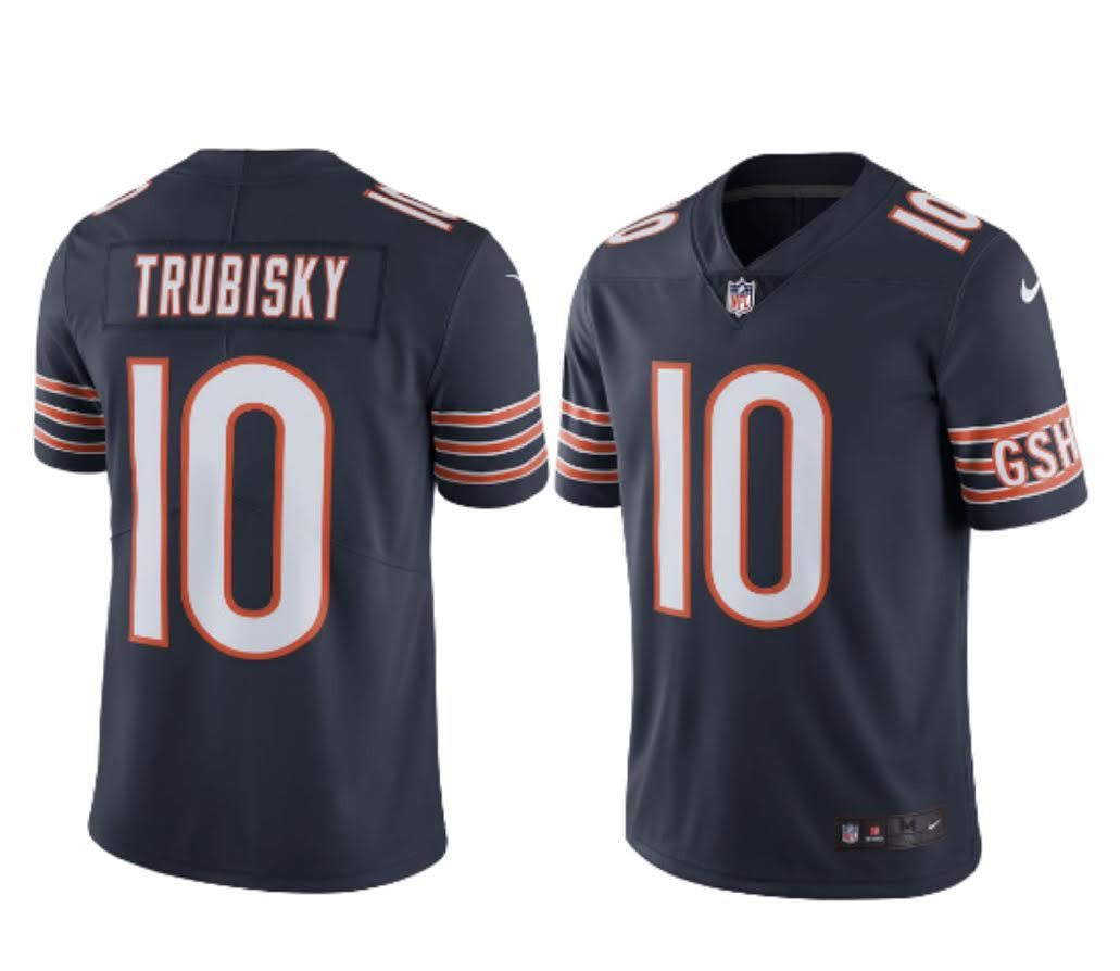 Men's Chicago Bears Mitchell Trubisky Nike Navy Vapor Untouchable Limited Player Jersey