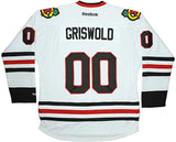 Men's Clark Griswold Christmas Vacation Chicago Blackhawks White Reebok Authentic EDGE 2 Jersey - Pro Jersey Sports