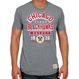 Men's Chicago Blackhawks Gray Billboard Textured Tri Blend Tee - Pro Jersey Sports