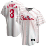 Men's Philadelphia Phillies Bryce Harper Nike White Home Replica Player Jersey - Pro Jersey Sports