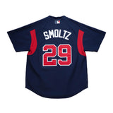 Men's Atlanta Braves John Smoltz 2003 Mitchell & Ness Navy Cooperstown Batting Practice Jersey - Pro Jersey Sports