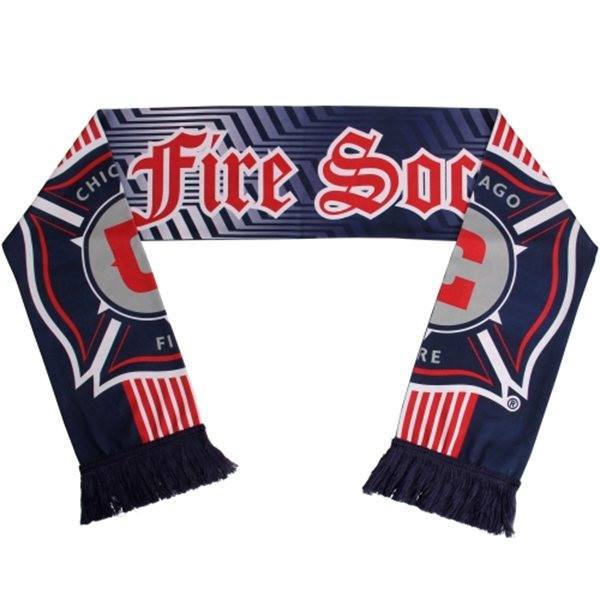 Chicago Fire SC adidas Navy Blue/Red Sublimated Scarf - Pro Jersey Sports - 1