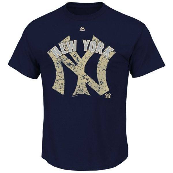 Men's New York Yankees Majestic Cooperstown League Domination T-Shirt – Navy Blue
