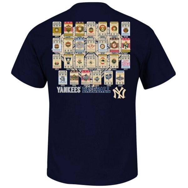 Men's New York Yankees Majestic Cooperstown League Domination T-Shirt – Navy Blue