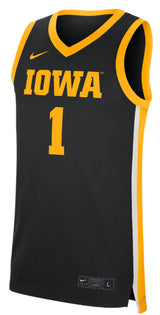 Men's NCAA Iowa Hawkeyes Black #1 Replica Basketball Jersey - Pro Jersey Sports
