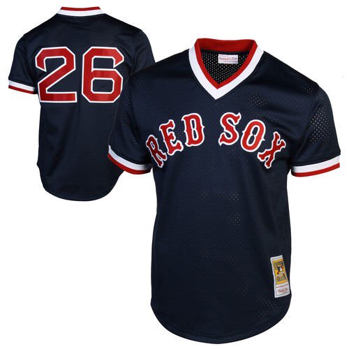 Men's Wade Boggs Boston Red Sox Authentic Batting Practice Jersey By Mitchell And Ness