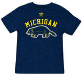 Michigan Wolverines adidas Originals Heathered Navy Vintage Replicating Tri-Blend T-Shirt - Pro Jersey Sports