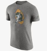 Green Bay Packers Mens Historic Logo Gray T-Shirt By Nike - Pro Jersey Sports