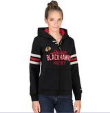 Women's Chicago Blackhawks Black Full Zip Chicago Blackhawks Hoodie - Pro Jersey Sports