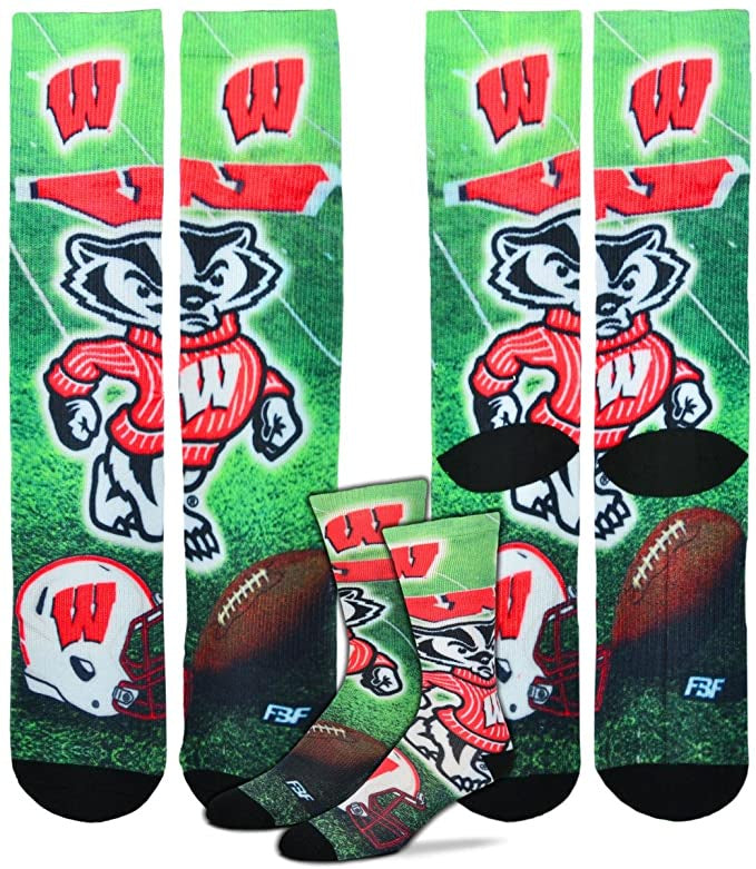 Wisconsin Badgers Adult NCAA Mascot Socks