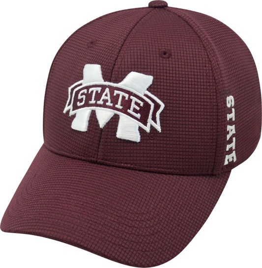 Top of the World Men's Mississippi State Bulldogs Maroon Booster Plus 1Fit Flex Hat