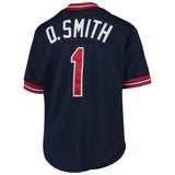 Men's Mitchell & Ness Ozzie Smith St. Louis Cardinals 1994 Navy Batting Practice Cooperstown Jersey - Pro Jersey Sports