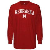 NCAA adidas Nebraska Cornhuskers Big Game Day Long Sleeve T-Shirt - Scarlet - Pro Jersey Sports