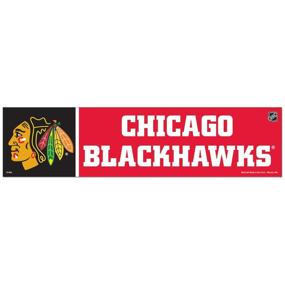 CHICAGO BLACKHAWKS BUMPER STRIP 3" X 12" - Pro Jersey Sports