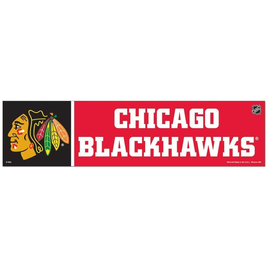 CHICAGO BLACKHAWKS BUMPER STRIP 3" X 12" - Pro Jersey Sports