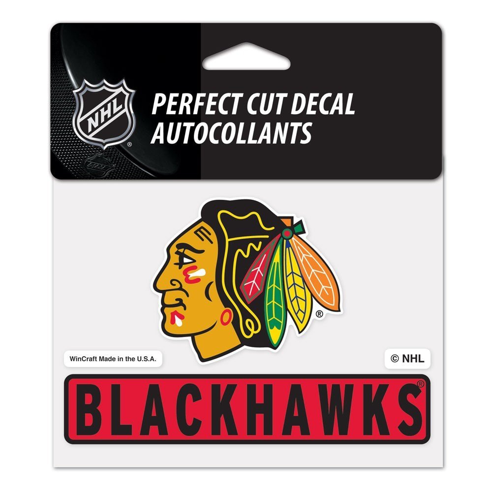 CHICAGO BLACKHAWKS PERFECT CUT COLOR DECAL 4.5" X 5.75" - Pro Jersey Sports