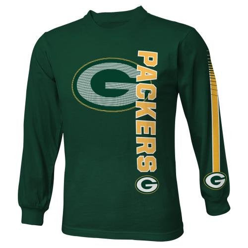 Outerstuff Green Bay Packers Youth NFL Mirage Navy Long Sleeve T-Shirt