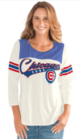 Women’s Chicago Cubs Endzone Long Sleeve Tee By GIII - Pro Jersey Sports