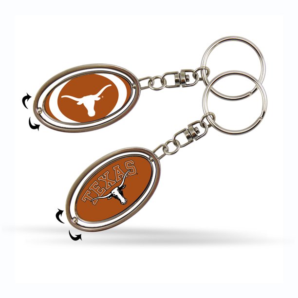 Texas Longhorns Metal Spinner Keychain