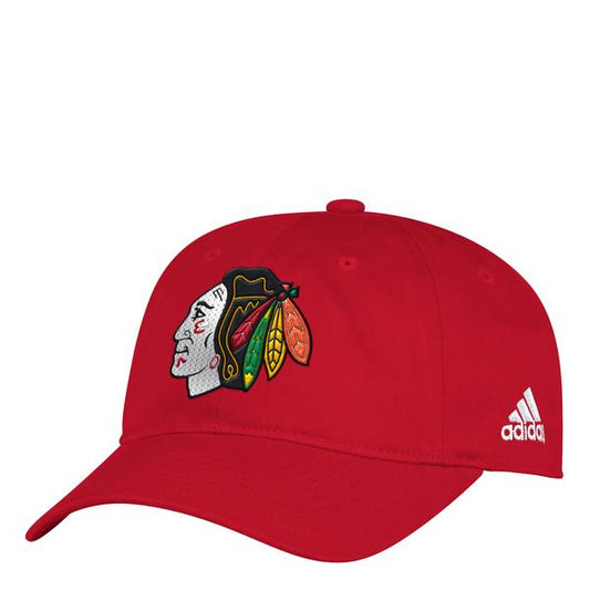Womens Chicago Blackhawks adidas Finished Goods Bling Logo Adjustable Hat