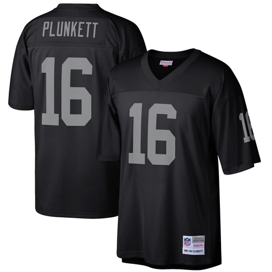 Mens Las Vegas Raiders Jim Plunkett Mitchell & Ness Black Retired Player Legacy Replica Jersey