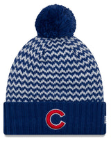 Women's Chicago Cubs New Era Patterned Cuffed Knit Hat With Pom - Pro Jersey Sports