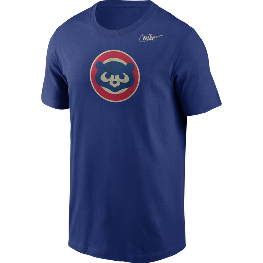 Men's Chicago Cubs Nike Royal Distressed Cooperstown Collection Tri-Blend T-Shirt