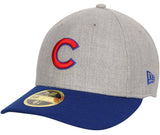Men's Chicago Cubs New Era Heathered Gray/Royal Change Up Low Profile 59FIFTY Fitted Hat - Pro Jersey Sports