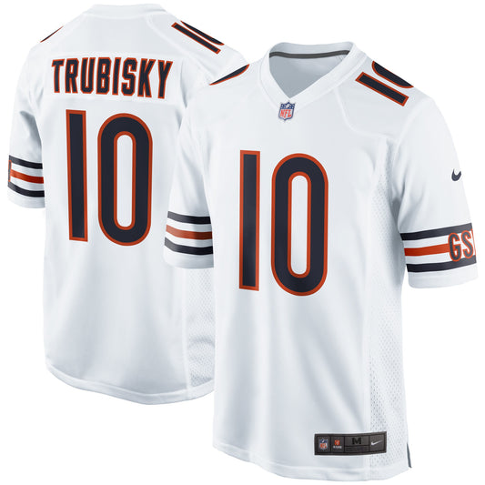 Men's Chicago Bears Mitchell Trubisky Nike White Game Jersey